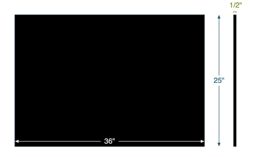 Neoprene 60 Durometer - 1/2" Thick x 25" x 36"