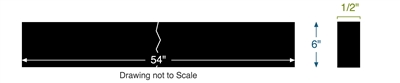 Neoprene 60 Durometer - 1/2" Thick x 6" wide x 54" Long