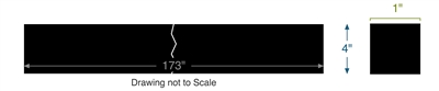 Neoprene - 60 Durometer - 1" Thick - 4" x 173"