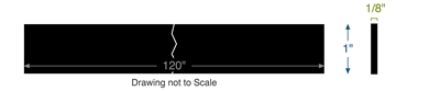 Neoprene - 60 Durometer -  1/8" Thick - 1" x 120" - With PSA