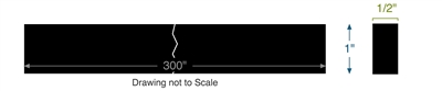 Neoprene - 70 Durometer -  1/2" Thick - 1" x 300" (25')