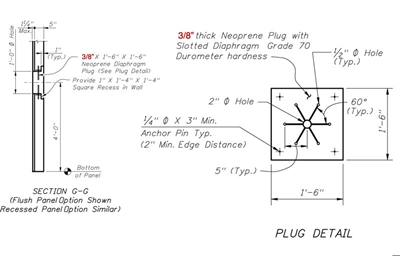 Neoprene 70 Durometer 2 Ply - Custom Cut 3/8" Thick x 18" wide x 18" Long