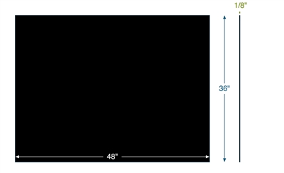 Neoprene 80 Durometer - 1/8" Thick x 36" wide x 48" Long