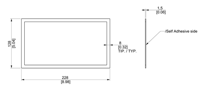 Neoprene  with PSA - 60 Durometer -  1/16" Thick - Per Drawing #1801 - 71747