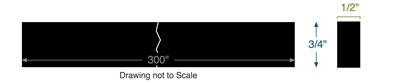 Neoprene - 40 Durometer -  1/2" Thick - .75" x 300" (25')