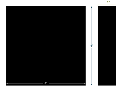 Neoprene - 60 Durometer - 1" Thick - 4" x 4"