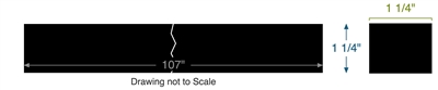 Neoprene - 60 Durometer - 1 1/4" Thick - 1.25" x 107"