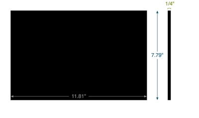 Neoprene - 60 Durometer -  1/4" Thick - 7.79" x 11.81" - With PSA