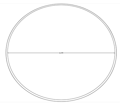 PVC Foam with PSA - 1/8" Thick x 17â€ x 14.9â€ Disc