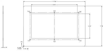 SbE-42 Buna-N Closed Cell Sponge Custom Gasket - 1/8" Thick x 11.75" x 7.75"