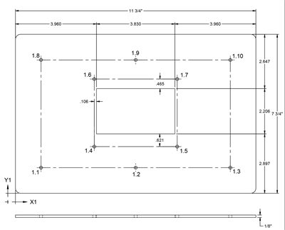 SbE-42 Buna-N Closed Cell Sponge Custom Gasket - 1/8" Thick x 11.75" x 7.75"