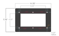 SCE-42 Buna-N Closed Cell Sponge Custom Gasket - 1/8" Thick x 7.75" x 11.75"