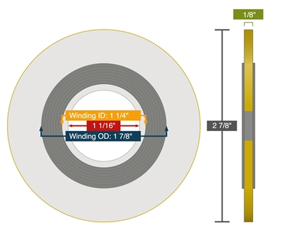 Equalseal Spiral Wound Gasket - Duplex 2205 - Duplex 2205 winding - Flexible Graphite Filler - Duplex 2205 - 300/600 Lb. - 1"