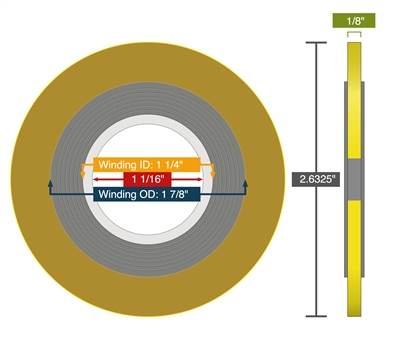 Equalseal Spiral Wound Gasket - 304 Stainless Steel - 304 Stainless Steel winding - Flexible Graphite Filler - 304 Stainless Steel - 150 Lb. - 1"