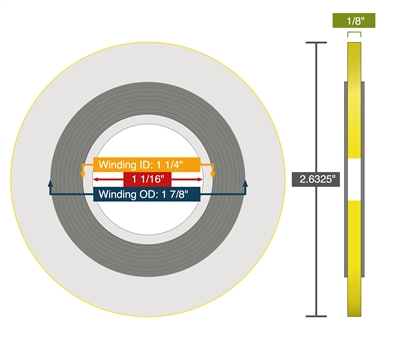 Equalseal Spiral Wound Gasket - 304 Stainless Steel - 304 Stainless Steel winding - PTFE Filler - 304 Stainless Steel - 150 Lb. - 1"