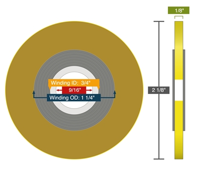 Equalseal Spiral Wound Gasket - 304 Stainless Steel - 304 Stainless Steel winding - PTFE Filler - 304 Outer- 300/600 Lb. - 0.5"