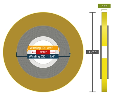 Equalseal Spiral Wound Gasket - 304 Stainless Steel - 304 Stainless Steel winding - PTFE Filler - Carbon Steel - 150 Lb. - 0.5"