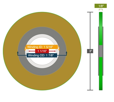 Equalseal Spiral Wound Gasket - 316 Stainless Steel Inner Ring - 316 Stainless Steel winding - Flexible Graphite Filler - Carbon Steel Outer Ring - 900 Lb -1"