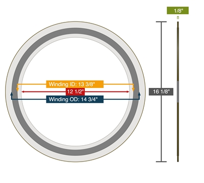 Equalseal Spiral Wound Gasket - HASTELLOYÂ® C - HASTELLOYï¿½ C winding - Flexible Graphite Filler - HASTELLOYï¿½ C - 150 Lb. - 12"