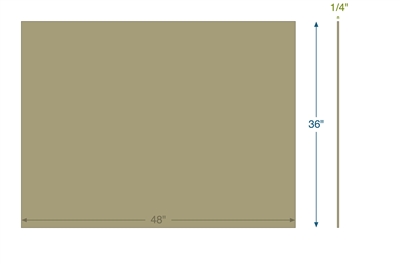 Gum Rubber 40 Durometer -  1/4" Thick - 36" x 48"