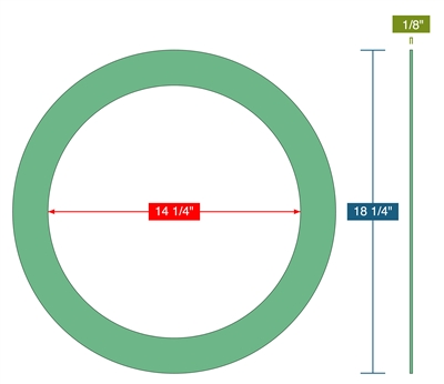 Thermoseal Klingersil C-4430 -  1/8" Thick - Ring Gasket - 14.25" ID - 18.25" OD