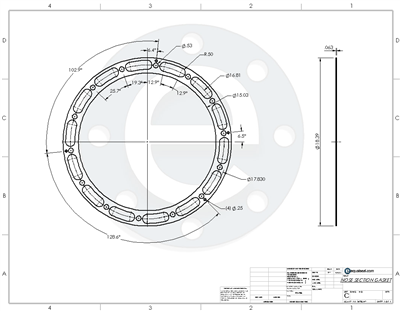 Viton - 75 Durometer - .062" Thick - Per Drawing 105-18-04-007-0210