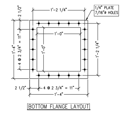 60 Duro White Buna-N Square Gasket - Bottom Flange 12" Inside x 16" Outside - 1/8" Thick