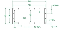 60 Duro White Neoprene Rubber Gaskets - 33-15/16" x 16" x 1/8" Per DWG