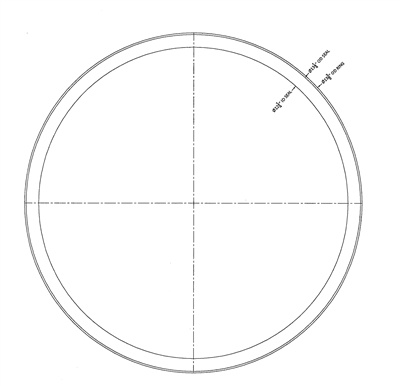 Nozzle C Kamm Profile Gasket - 12-1/4" ID x 13-1/4" OD - 13-3/8" Outer ring 304LSS CORE & OUTER RING/COGEMICA SEALINGF ACE