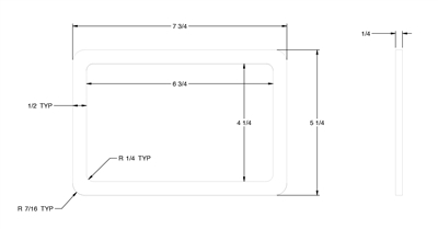 American Biltrite AB365 - 60 Durometer -  1/4" Thick - Per Drawing JR70619