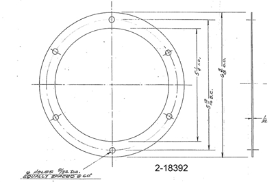 Cork and Neoprene Rubber Gasket- 1/32" Thick Per Drawing 2-18392