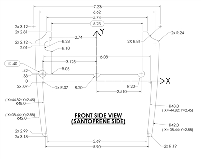 SantopreneÂ® 241-55 NSF 61 with PSA - 1/8" Thick - Per Drawing 0100-4301