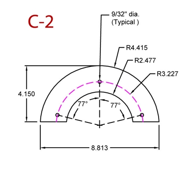 Santoprene 241-55 - Certified NSF-61 - 1/8" Thick - 8.813" - C2