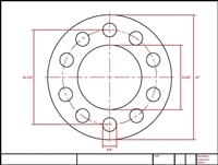 Garlock Style 9850 N/A NBR Full Face Gasket - Custom - 1/8" x 6.25" x 8.75"