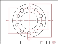 Garlock Style 9850 N/A NBR Full Face Gasket - Custom - 1/8" x 8.375" x 12"