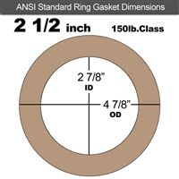 Equalseal EQ 500 Ring Gasket - 1/8" Thick - 150 Lb - 2-1/2"