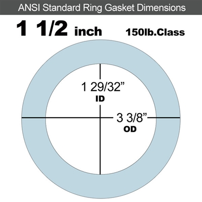 Equalseal EQ 504 Ring Gasket - 1/16" Thick - 150 Lb - 1-1/2"