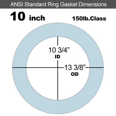 Equalseal EQ 504 Ring Gasket - 1/16" Thick - 150 Lb - 10"