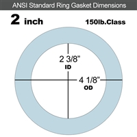 Equalseal EQ 504 Ring Gasket - 1/16" Thick - 150 Lb - 2"