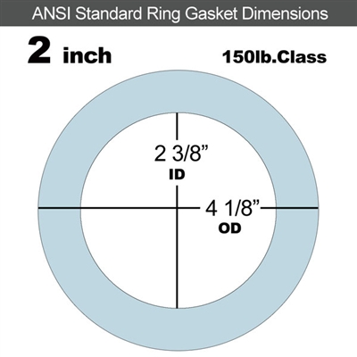 Equalseal EQ 504 Ring Gasket - 1/16" Thick - 150 Lb - 2"