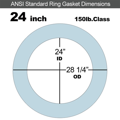 Equalseal EQ 504 Ring Gasket - 1/16" Thick - 150 Lb - 24"