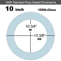 Equalseal EQ 504 Ring Gasket - 1/8" Thick - 150 Lb - 10"