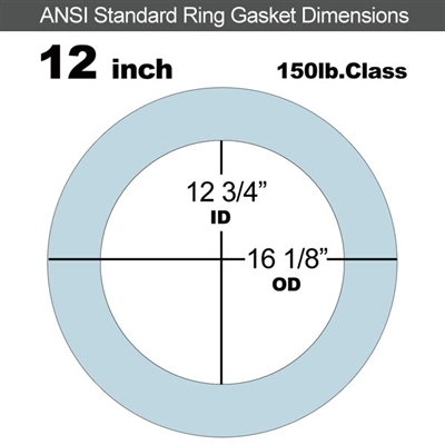Equalseal EQ 504 Ring Gasket - 1/8" Thick - 150 Lb - 12"