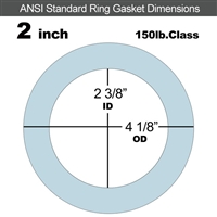 Equalseal EQ 504 Ring Gasket - 1/8" Thick - 150 Lb - 2"