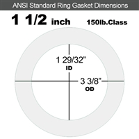 Equalseal EQ 510 Ring Gasket - 1/16" Thick - 150 Lb - 1-1/2"