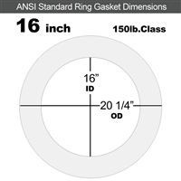 Equalseal EQ 510 Ring Gasket - 1/16" Thick - 150 Lb - 16"