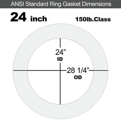 Equalseal EQ 510 Ring Gasket - 1/16" Thick - 150 Lb - 24"