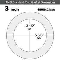 Equalseal EQ 510 Ring Gasket - 1/16" Thick - 150 Lb - 3"