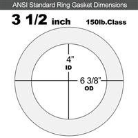 Equalseal EQ 510 Ring Gasket - 150 Lb. - 1/16" Thick - 3-1/2" Pipe