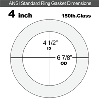 Equalseal EQ 510 Ring Gasket - 1/16" Thick - 150 Lb - 4"